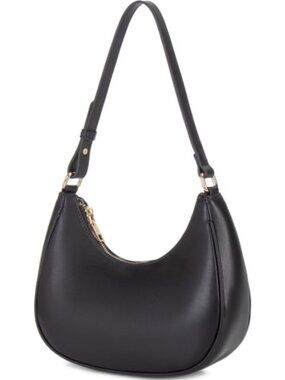 Women's Moon Black Zipper Tote Handbag Mini Shoulder Imported Clutch Purses
